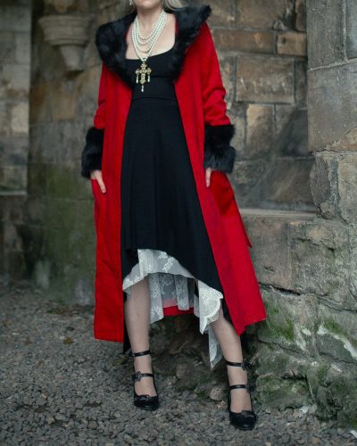 Corduroy Duster Coat - Red - S